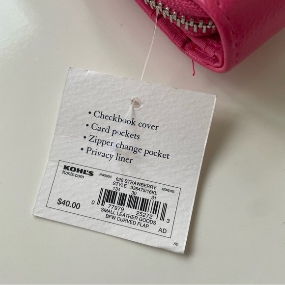 Croft & Barrow Hot Pink Safe Keeper RFID-Blocking Wallet Clutch, New with Tags! - Picture 3 of 9